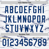 Custom White-US Navy Blue Italy Style Authentic Baseball Jersey