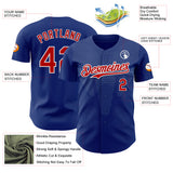 Custom Royal Red-White Japan Style Authentic Baseball Jersey