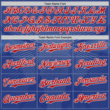 Custom Royal Red-White Japan Style Authentic Baseball Jersey
