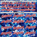 Custom Blue Red-White Japan Style Authentic Baseball Jersey