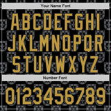Custom Black-Old Gold Portugal Style Authentic Baseball Jersey