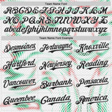 Custom White Black Green-Red Portugal Style Authentic Baseball Jersey