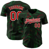 Custom White Red-Green Portugal Style Authentic Baseball Jersey