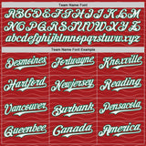 Custom Red White-Kelly Green Portugal Style Authentic Baseball Jersey