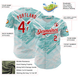 Custom Ice Blue Red-White Portugal Style Authentic Baseball Jersey
