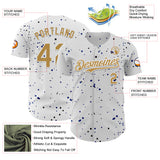 Custom White Old Gold Royal-Black USA Style Authentic Baseball Jersey