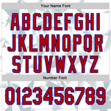 Custom White Red Silver-Navy USA Style Authentic Baseball Jersey