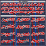Custom Navy Red Blue-White USA Style Authentic Baseball Jersey
