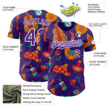 Custom Purple-White Cinco de Mayo Fiesta Guitar Sombrero Mexican Folk Art Authentic Baseball Jersey