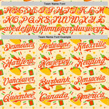 Custom Yellow Orange-White Cinco de Mayo Fiesta Mexican Folk Art Taco Authentic Baseball Jersey