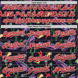 Custom Black Red-White Cinco de Mayo Cactus Taco Maracas Sombrero Authentic Baseball Jersey