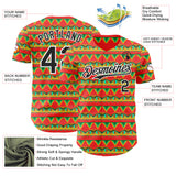 Custom Red Black-White Cinco de Mayo Tribal Pattern Authentic Baseball Jersey