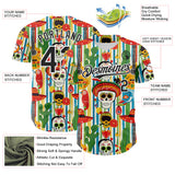 Custom White-Black Cinco de Mayo Sugar Skull Mexican Fiesta Cactus Guitar Authentic Baseball Jersey