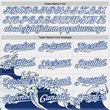 Custom White-Royal Japanese Wave Authentic Baseball Jersey