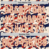 Custom Cream-Red Japanese Wave Authentic Baseball Jersey