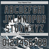 Custom Black-White Japanese Wave Authentic Baseball Jersey