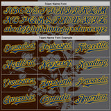 Custom Steel Gray US Navy Blue Brown-Gold Geometric Color Block Asymmetry Tropical Floral Authentic Baseball Jersey