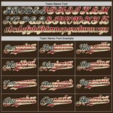 Custom Brown Vintage USA Flag-City Cream USA 250 Old Pilot Skull Authentic Baseball Jersey