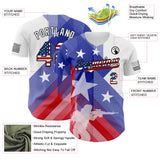 Custom White USA Flag-Black USA 250 American Soldier Authentic Baseball Jersey