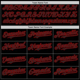Custom Black-Red USA 250 Flag Western Patriotic Red Rattlesnake Authentic Baseball Jersey