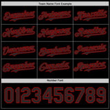 Custom Black-Red USA 250 Flag Western Patriotic Red Rattlesnake Authentic Baseball Jersey