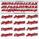 Custom White Fire Red-Black USA 250 American Flag Patriotic Statue of Liberty Authentic Baseball Jersey