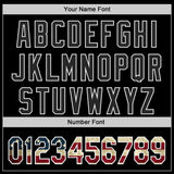Custom Black Vintage USA Flag-White USA 250 Patriotic Military Veteran Authentic Baseball Jersey