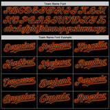 Custom Black-Orange USA 250 Tactical Soldier Flame Authentic Baseball Jersey