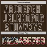 Custom Brown Vintage USA Flag-White USA 250 Military Patriotic Authentic Baseball Jersey