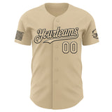 Custom City Cream-Black USA 250 American Flag & Eagle Authentic Baseball Jersey
