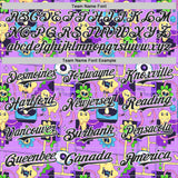Custom Purple Black-White Psychedelic Trippy Smile Authentic Baseball Jersey