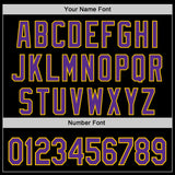 Custom Black Purple-Yellow Psychedelic Neon Trippy Mushroom Authentic Baseball Jersey