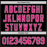 Custom Black Hot Pink-White Psychedelic Trippy Cyber Y2K Emo Goth Anime Authentic Baseball Jersey