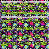 Custom Black-Neon Green Psychedelic Trippy Flower Authentic Baseball Jersey