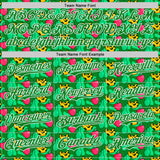 Custom Grass Green-White Psychedelic Trippy Fruit Authentic Baseball Jersey