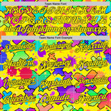 Custom Light Yellow-Black Psychedelic Trippy Graffiti Splatter Authentic Baseball Jersey