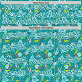 Custom Teal-White Psychedelic Trippy Monster Authentic Baseball Jersey