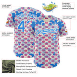 Custom Cream-Electric Blue Psychedelic Trippy Flow Line Authentic Baseball Jersey