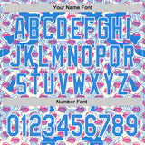 Custom Cream-Electric Blue Psychedelic Trippy Flow Line Authentic Baseball Jersey