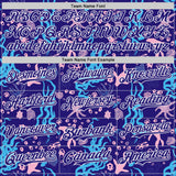 Custom Dark Purple-White Psychedelic Trippy Sea Life Authentic Baseball Jersey