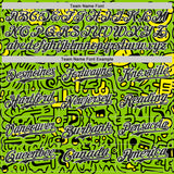 Custom Neon Green Black-White Psychedelic Trippy Neon Monster Authentic Baseball Jersey