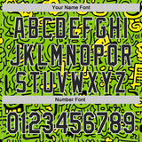 Custom Neon Green Black-White Psychedelic Trippy Neon Monster Authentic Baseball Jersey