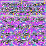 Custom Purple Black-White Psychedelic Trippy Mushroom & Floral Authentic Baseball Jersey