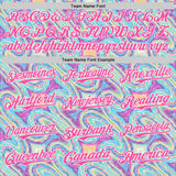 Custom White-Pink Psychedelic Trippy Swirl Authentic Baseball Jersey