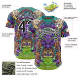 Custom Green Black-White Psychedelic Trippy Oriental Mythic Authentic Baseball Jersey