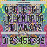Custom Green Black-White Psychedelic Trippy Oriental Mythic Authentic Baseball Jersey