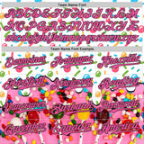 Custom White Pink-Black Ice Cream Candy Lollipops Sweet Sugar Authentic Baseball Jersey