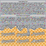 Custom Gray White-Black Ice Cream Waffle Foodie Dessert Authentic Baseball Jersey
