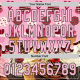 Custom Light Pink-Black Ice Cream Cake Foodie Dessert Authentic Baseball Jersey