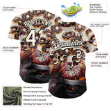 Custom Cream-Black Ice Cream Donut  Foodie Dessert Authentic Baseball Jersey